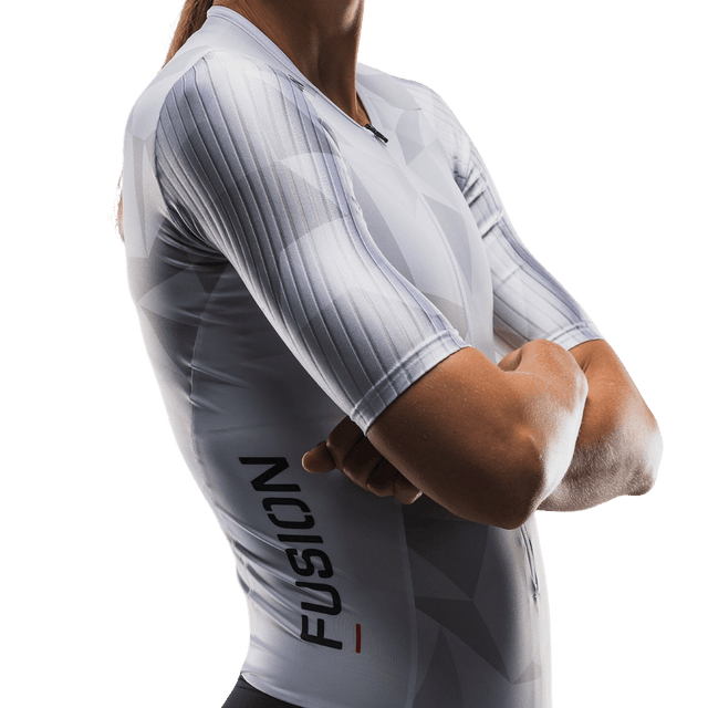 FUSION - Tempo! ONE Women's Tri Suit - White/Grey - Aid Station