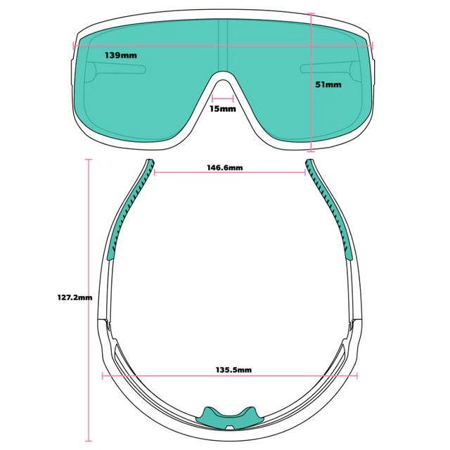 Goodr Sunglasses - Wrap G - Save A Bull, Ride A Rodeo Clown - Sizing