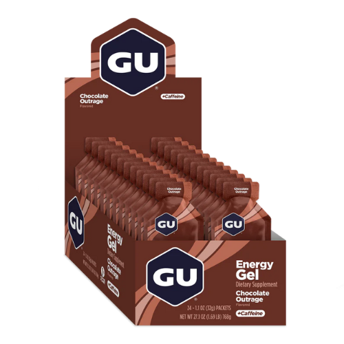GU Energy - Energy Gels - Chocolate Outrage (with caffeine) (Box of 24)