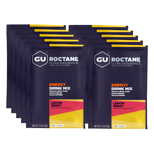 GU Energy - Roctane Energy Drink Mix Sachet - Lemon Berry (with caffeine) - Box of 10