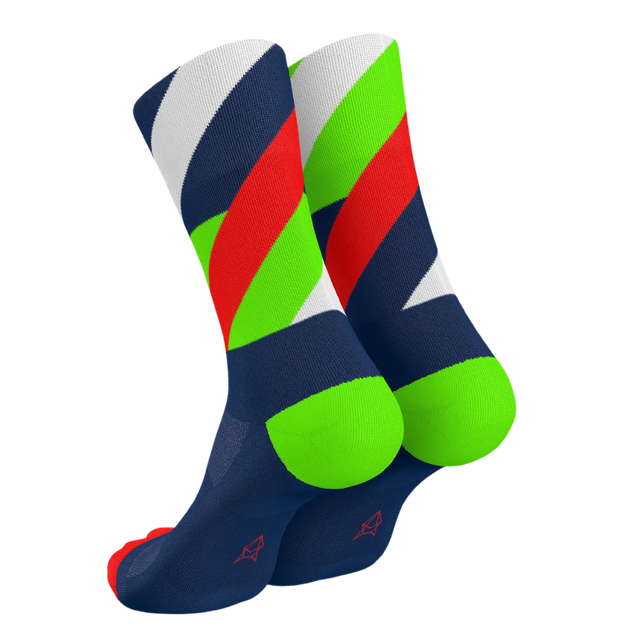 Incylence - Running Loops Long Sock - Navy Green Inferno