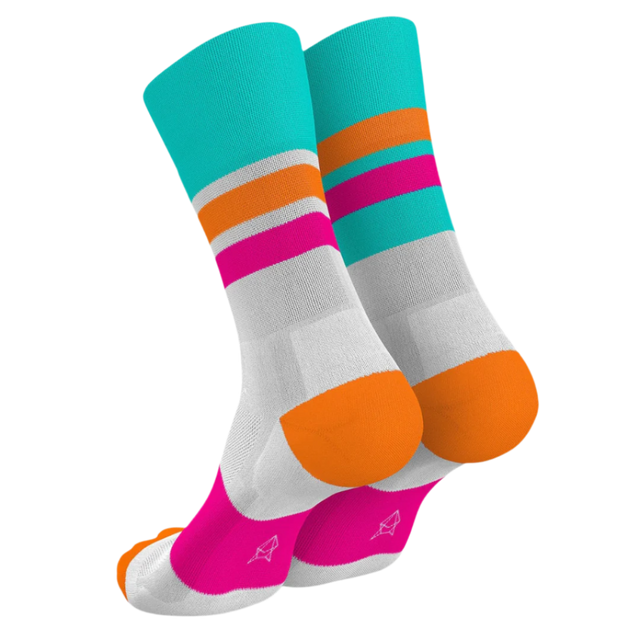 Incylence - Ultralight Tracks Long Sock - Cyan Pink (Back)]