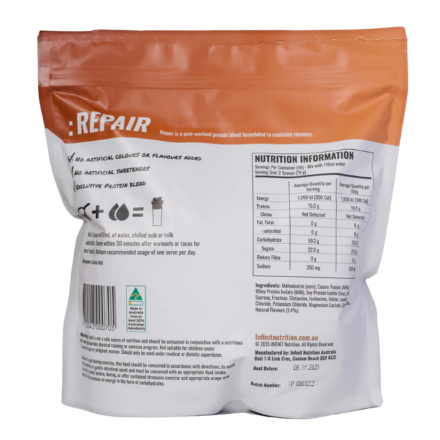 Infinit Nutrition - Repair Drink Mix Bag - Chocolate - Back