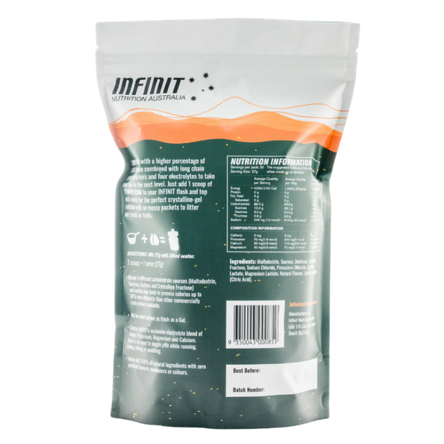 Infinit Nutrition - Tempo Run - Orange - Back