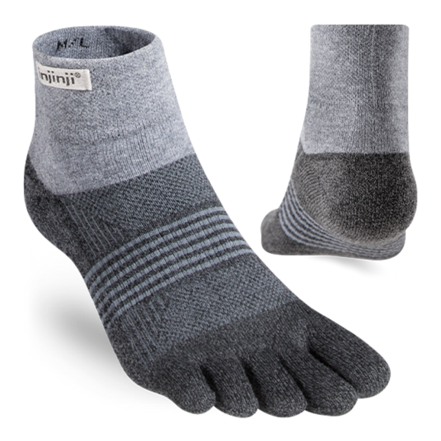 Injinji - Women's Trail Midweight Mini-Crew - Granite (Heel)