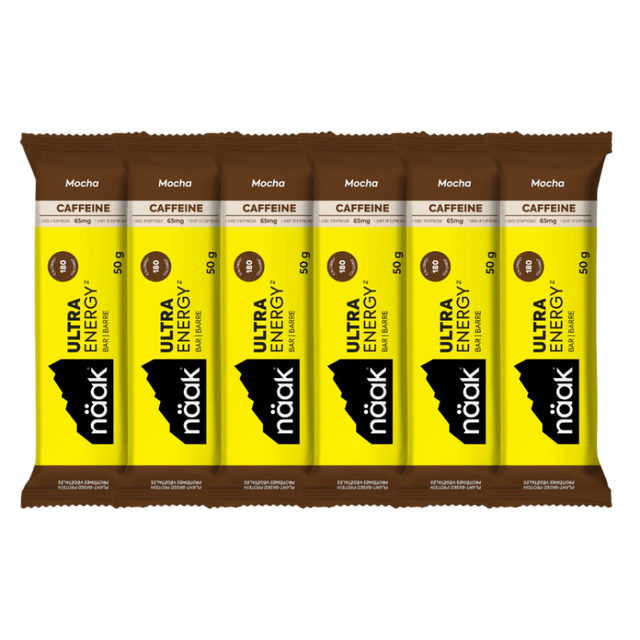 Naak - Ultra Energy Bar - Mocha (with caffeine) - 6 Pack