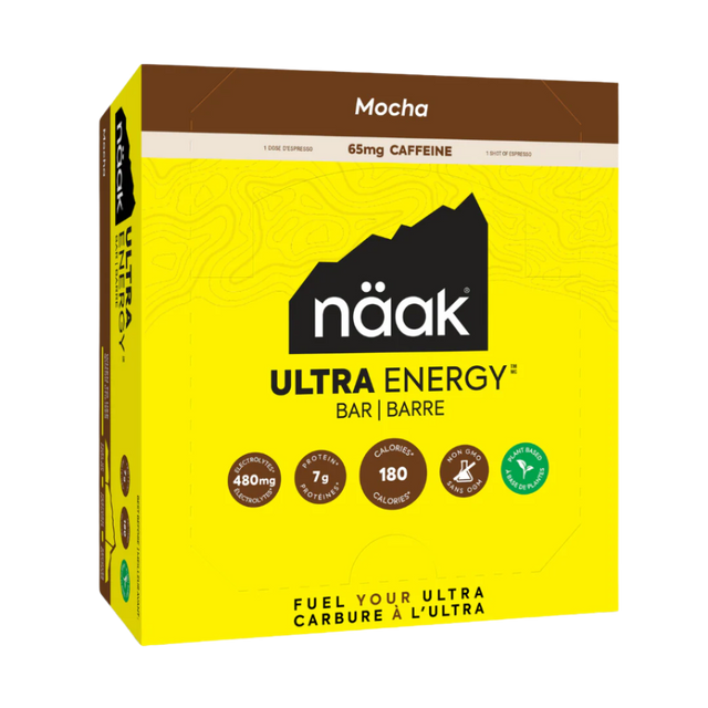 Naak - Ultra Energy Bar - Mocha (with caffeine) - Box of 12