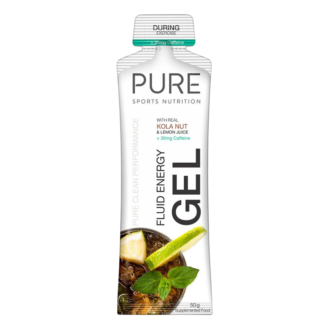 Pure Sports Nutrition - Fluid Energy Gels - Kola Nut & Lemon Juice (with caffeine) (50g)