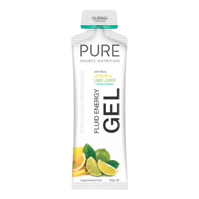 Pure Sports Nutrition - Fluid Energy Gels - Lemon Lime (with caffeine) (50g)