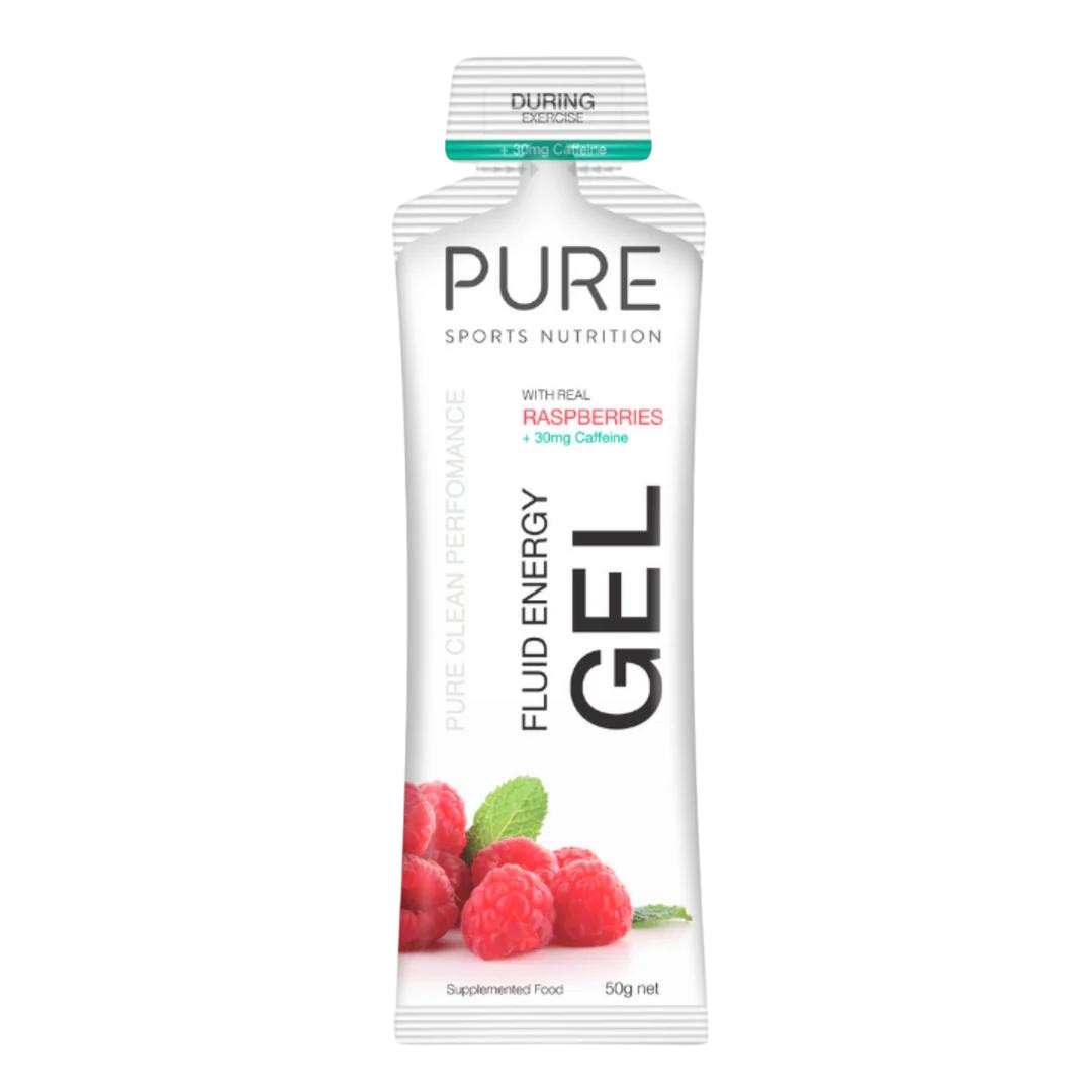 Pure Sports Nutrition - Fluid Energy Gels - Raspberry (with caffeine) (50g)
