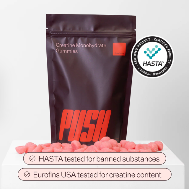 PUSH - Creatine Monohydrate Gummies - Strawberry HASTA