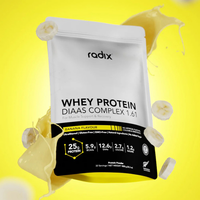 Radix Nutrition - Whey Protein DIAAS Complex™ 1.61 Bag - Banana (1kg) - Render