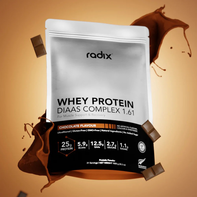 Radix Nutrition - Whey Protein DIAAS Complex™ 1.61 Bag - Chocolate (1kg) - Render