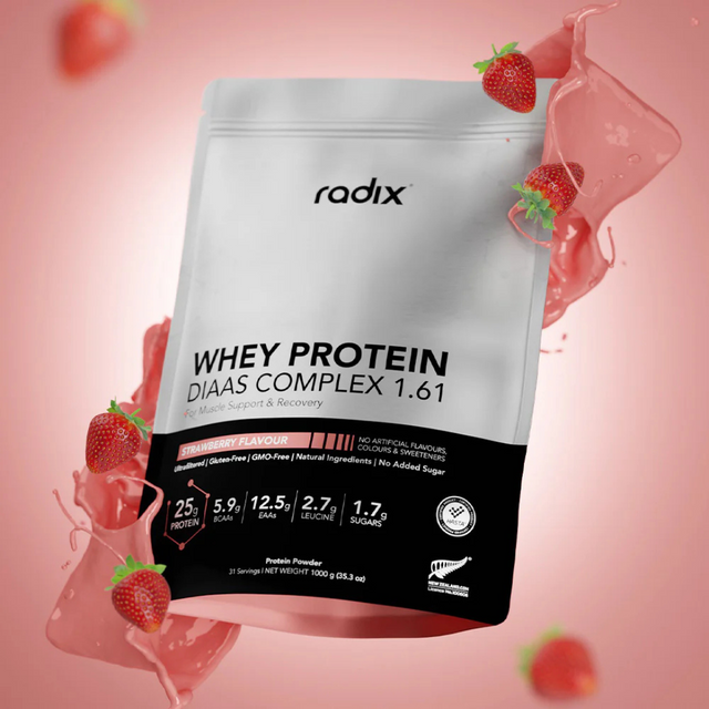 Radix Nutrition - Whey Protein DIAAS Complex™ 1.61 Bag - Strawberry (1kg) - Render