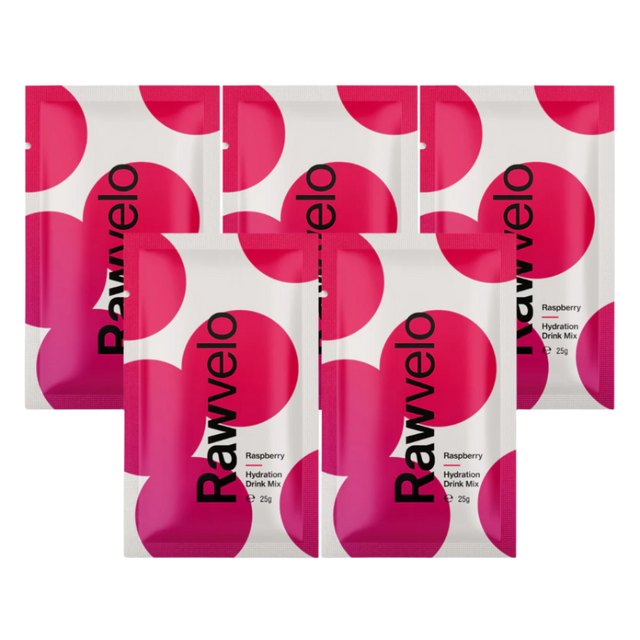 Rawvelo - Hydration Drink Mix Powder Sachet -  Raspberry - 5 Pack