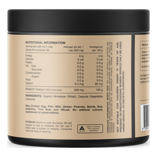 Switch Nutrition - Shilajit (Back)