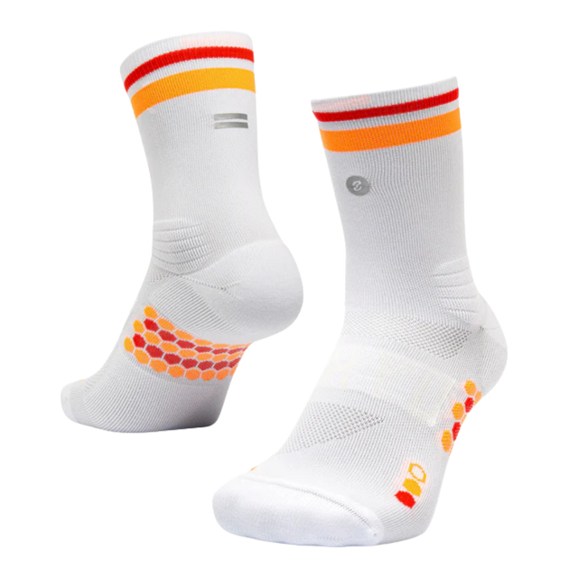 SHYU - Racing Socks - White/Tangerine/Red 