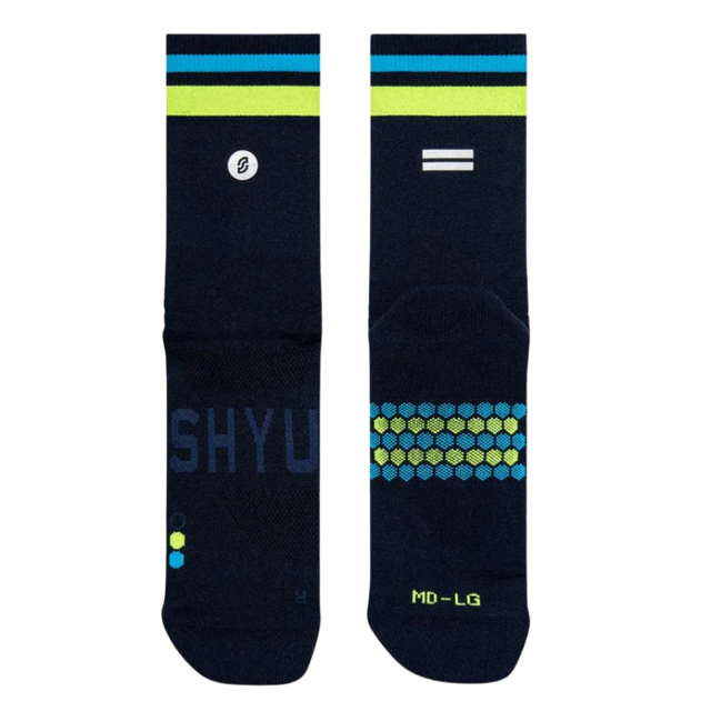 SHYU - Racing Socks - Navy/Citron/Blue