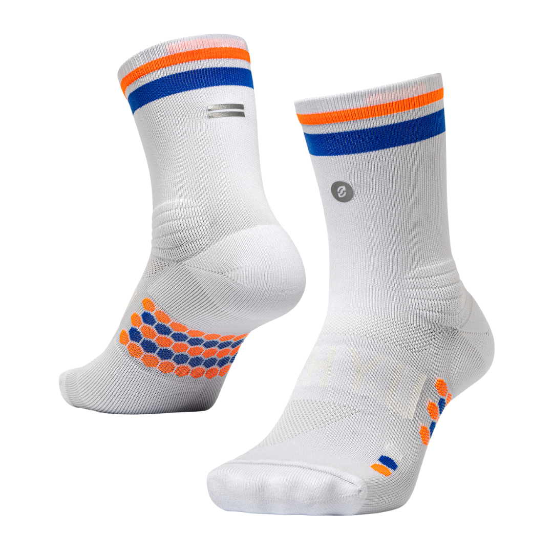 SHYU - Racing Socks - White/Orange/Blue