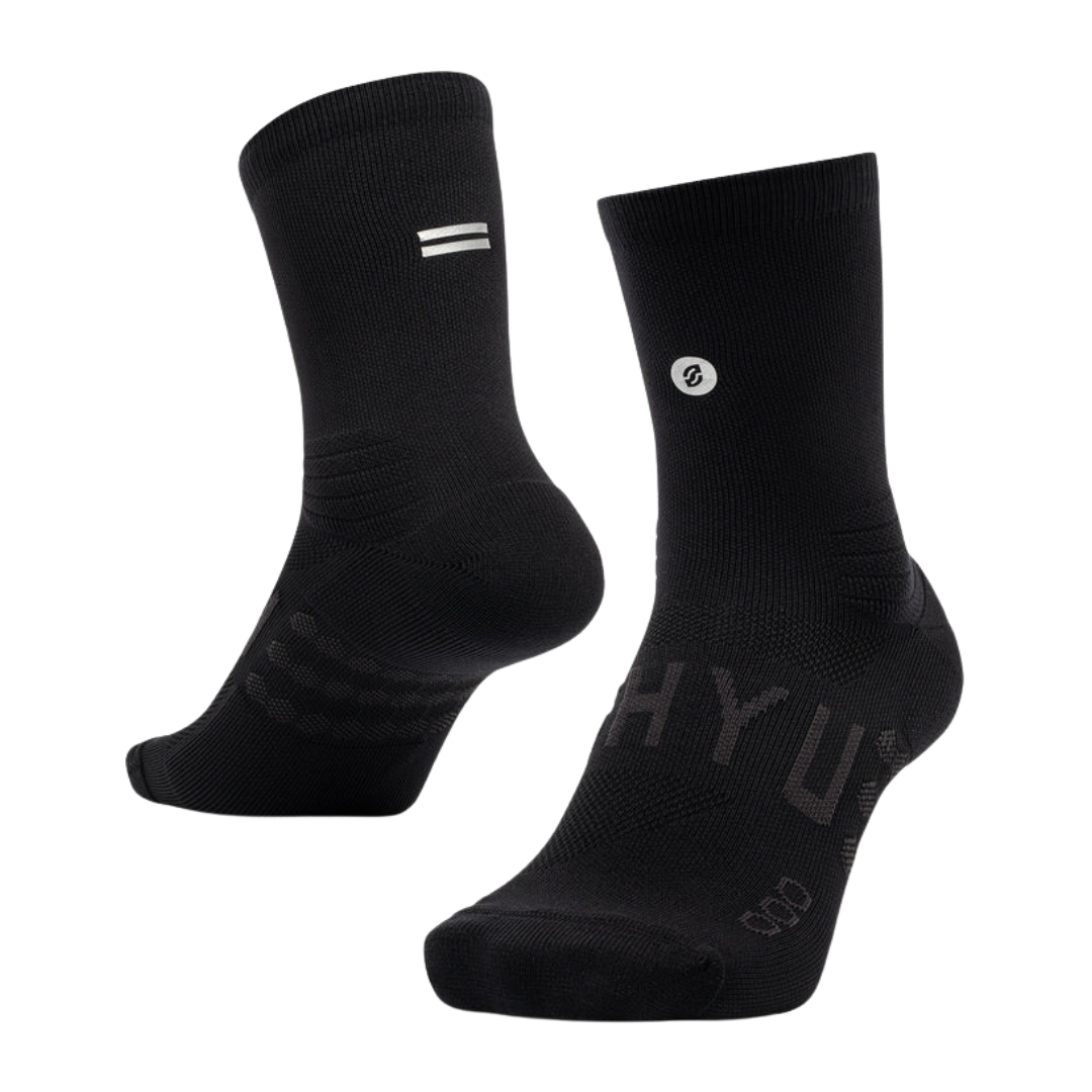 SHYU - Racing Socks - Black/Black/Black - Half Crew