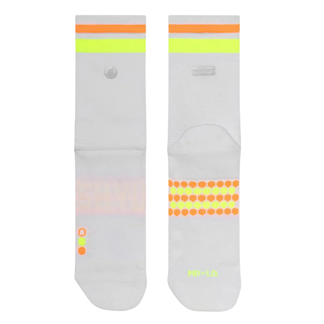 SHYU - Racing Socks - White/Lime/Mango