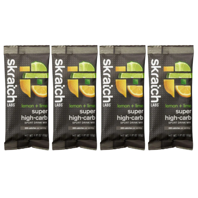 Skratch Labs - Super High-Carb Sport Drink Mix Sachet - Lemon & Lime - Pack of 4