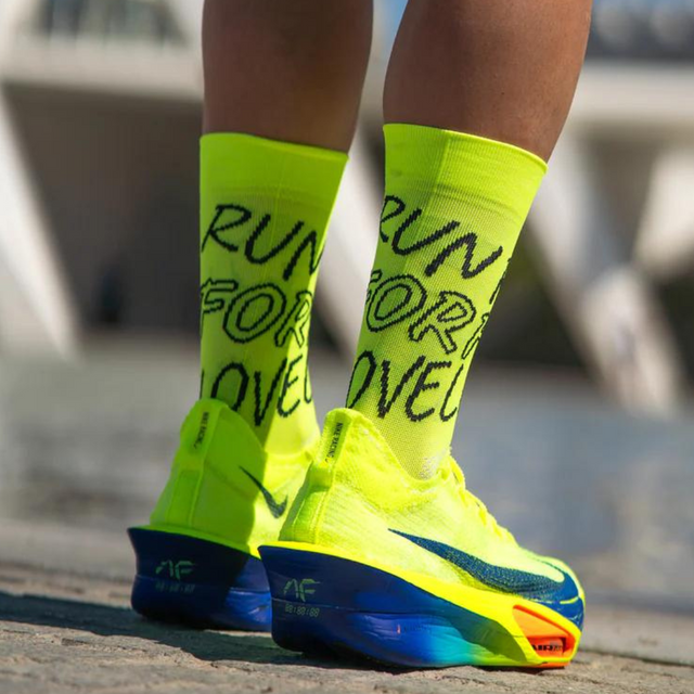 Sporcks - Running Sock - Run For Love Yellow - Lifestyle