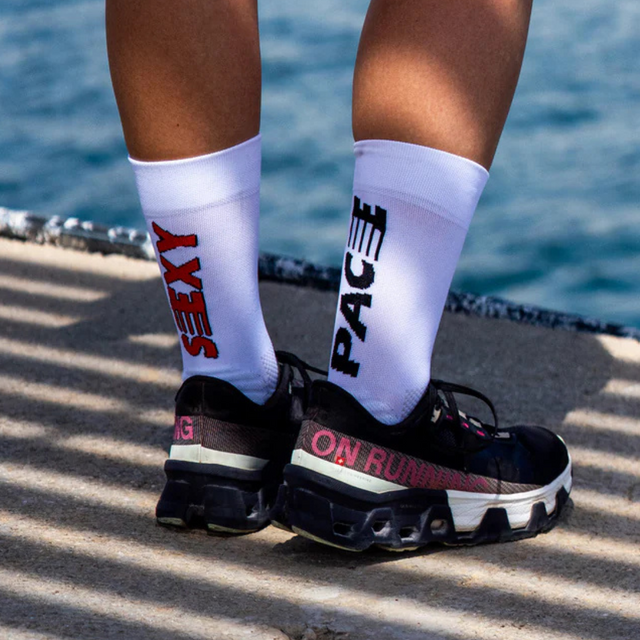 Sporcks - Running Socks - Sexy Pace White (Lifestyle Back)