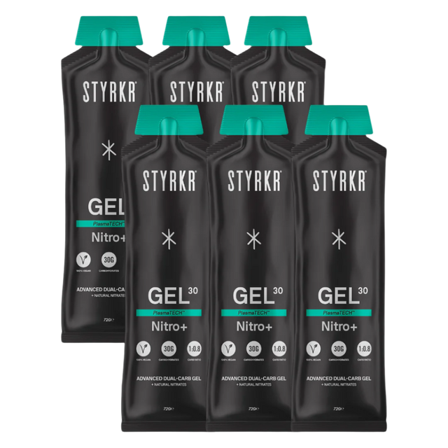 Styrkr - Energy Gels - Gel30 Dual-Carb Nitro - 6 Pack