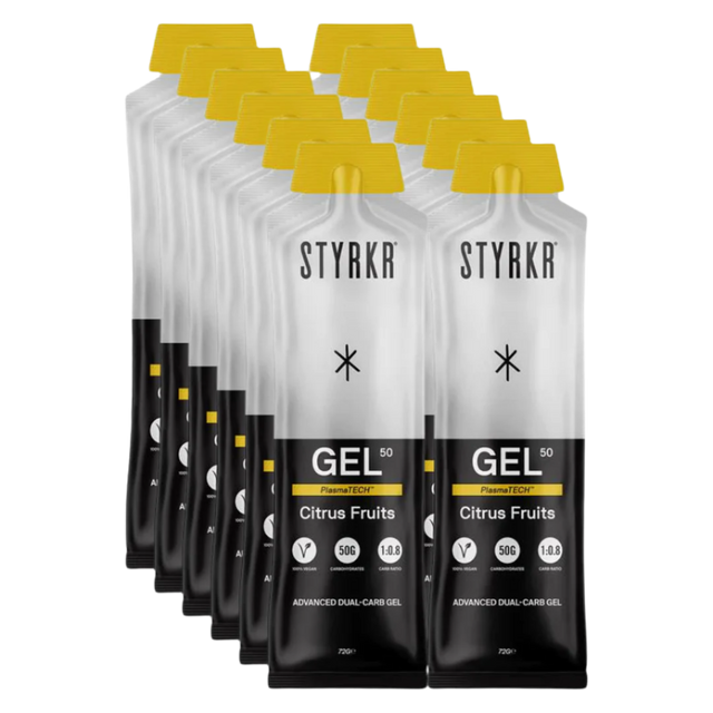 Styrkr - Gel50 Dual-Carb Energy Gel - Citrus Fruits - Box of 12