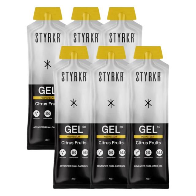 Styrkr - Gel50 Dual-Carb Energy Gel - Citrus Fruits - 6 Pack