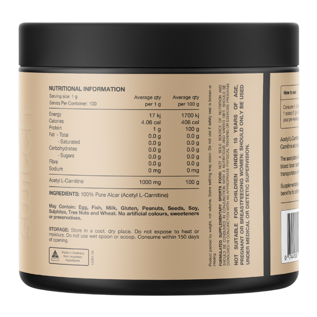 Switch Nutrition - Acetyl L-Carnitine (Back)