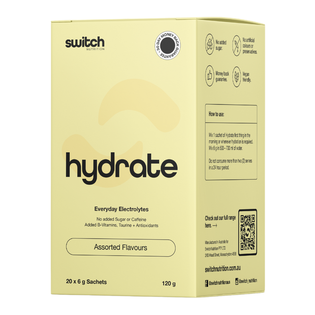Switch Nutrition - Hydrate Switch - Assorted Flavours (Side)