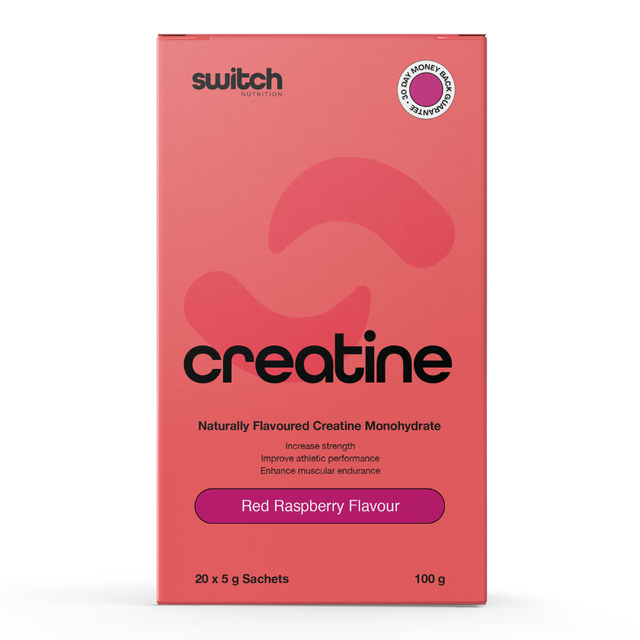 Switch Nutrition - Flavoured Creatine Sachets - Raspberry (Front)