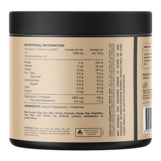 Switch Nutrition - Mag3 Powder (Back)