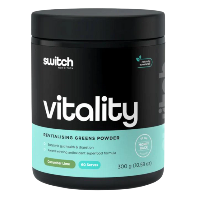 Switch Nutrition - Vitality Super Greens Powder - Cucumber Lime (300g)