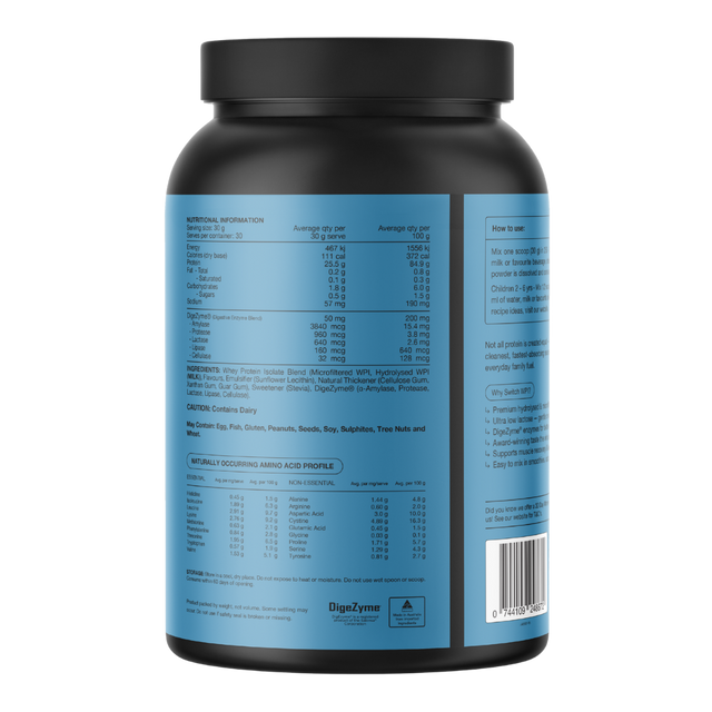 Switch Nutrition - WPI Switch - Vanilla Creme (Back)