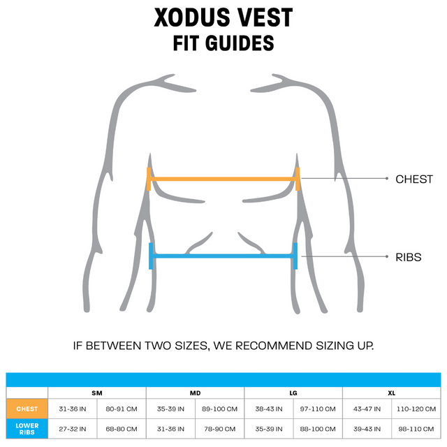 Ultimate Direction - Xodus Vest - Onyx (Size Guide)