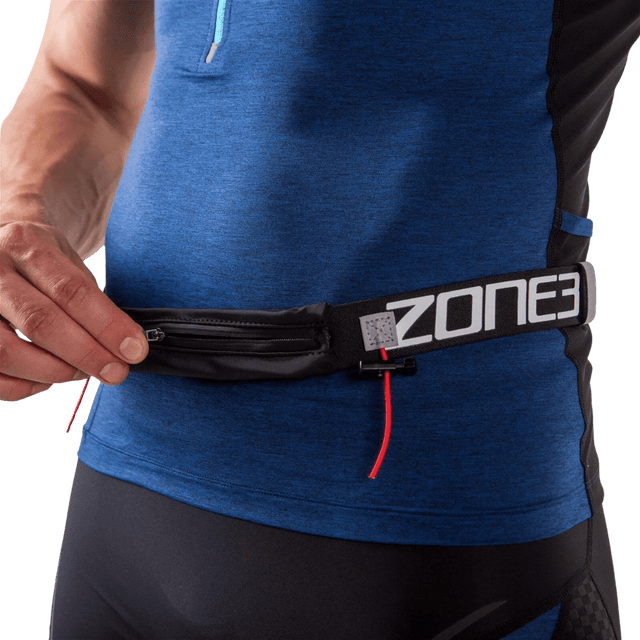 Zone3 - Racebelt Gel Loops - Black/White/Orange - Aid Station
