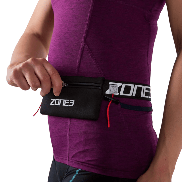 Zone3 - Racebelt Lycra Pouch - Black - Aid Station