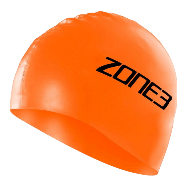 Zone3 - Silicone Swim Cap - Orange - Aid Station