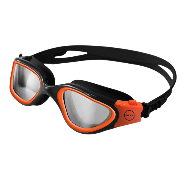 Zone3 Vapour Swim Goggles Photochromatic in Black/Orange with light-adjusting photochromatic lenses