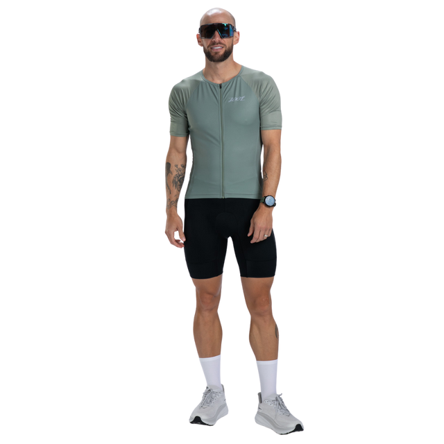 Zoot Men's Core Tri Aero Jersey in Army Green colourway - front view