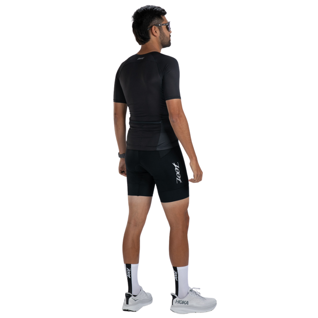 Zoot Men's Core Tri Aero Jersey in Jet Black colourway - back angle view
