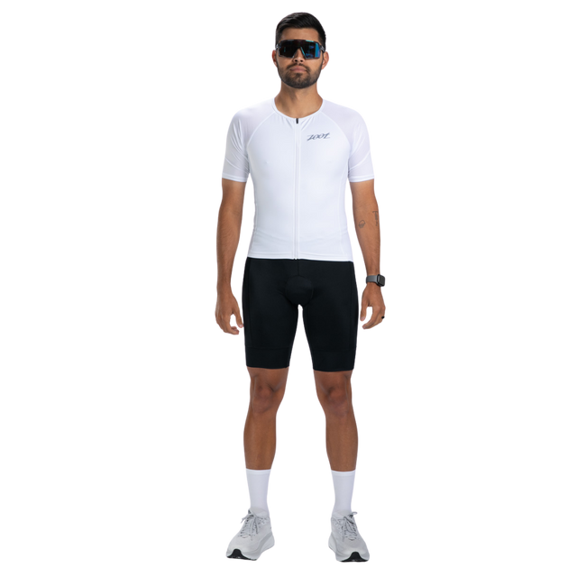 Zoot Men's Core Tri Aero Jersey in White colourway - front view