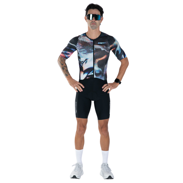 Zoot Men's Ultra Tri P1X Racesuit in Afterburn colourway - front view