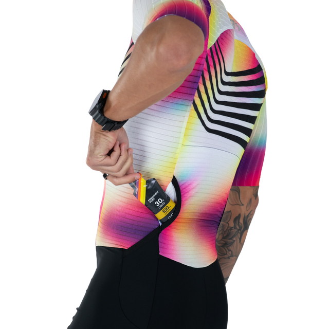 Zoot Men's Ultra Tri P1X Racesuit in Eclipse colourway - close-up of back storage pocket