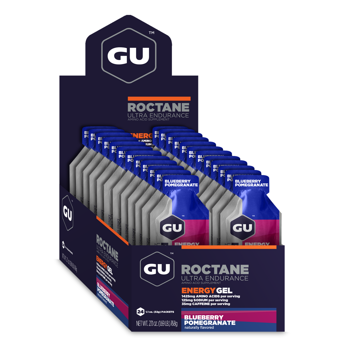 GU Energy - Roctane Energy Gels - Blueberry Pomegranate (with caffeine)