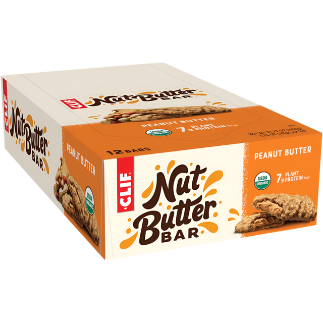 Clif Bar - Nut Butter Bar - Peanut Butter Box of 12