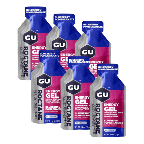 GU Energy - Roctane Enery Gels - Blueberry Pomegranate (Caffeine) - 6 Pack